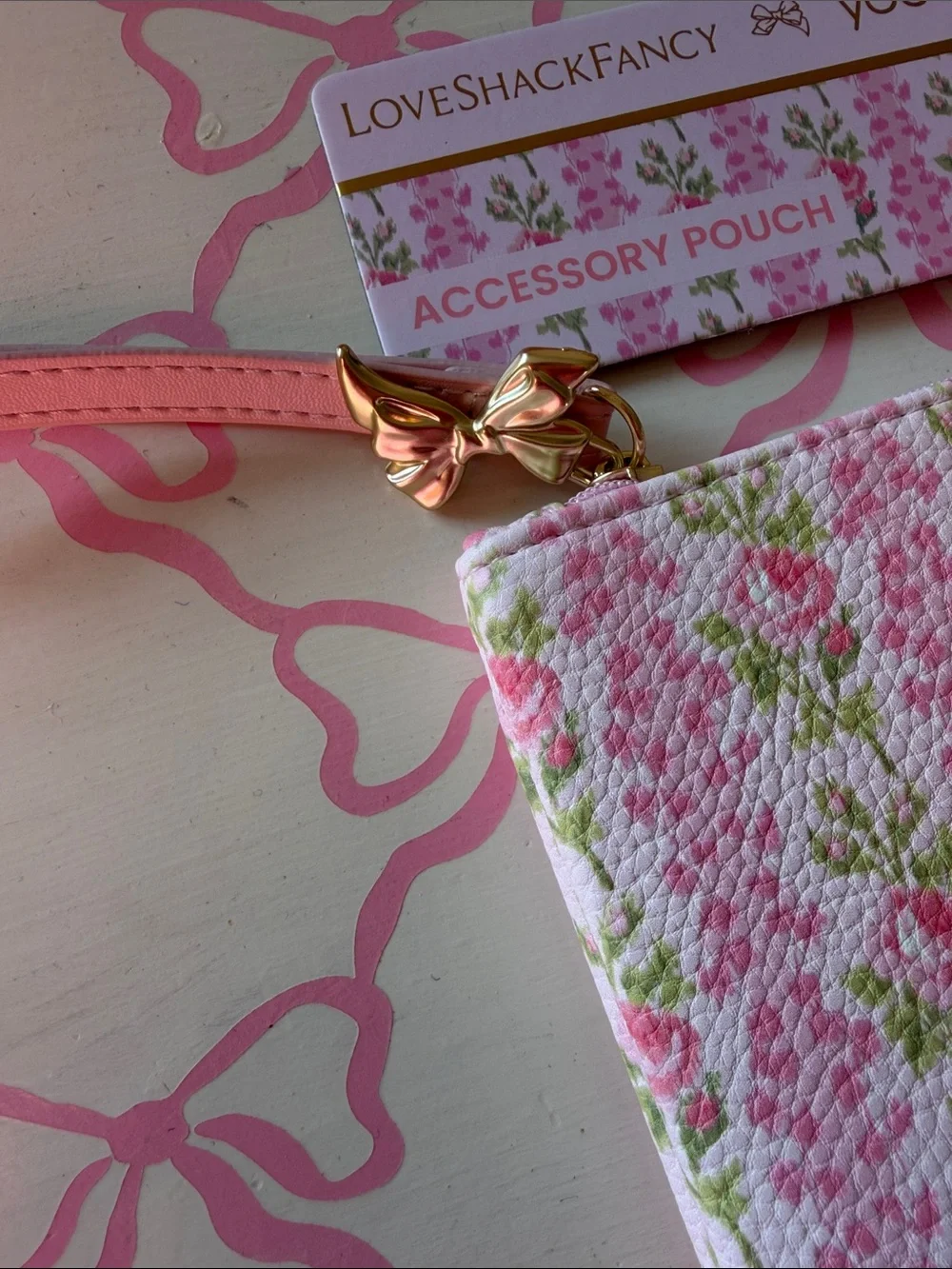 LoveShackFancy Target Pink Floral  Accessory Pouch